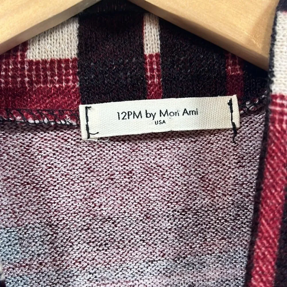 12PM by Mori Ami striped open front cardigan